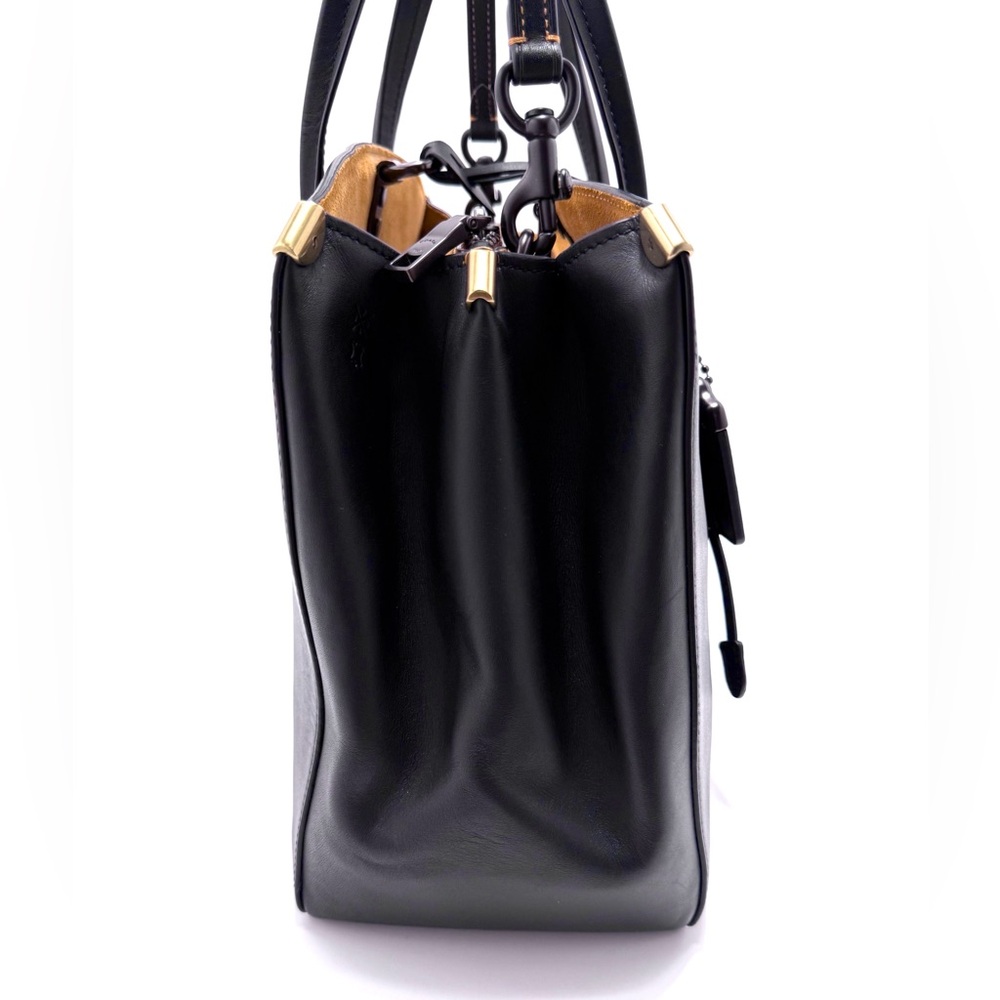 Coach 1941 Cooper Carryall Black Glovetanned Leather Satchel Top Handle - Picture 5 of 16